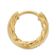 Pavé Huggie Hoop Earrings in 18K Yellow Gold with Diamonds, 13mm