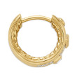 Modern Renaissance Huggie Hoop Earrings in 18K Yellow Gold with Full Pave Diamonds