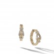 Thoroughbred Loop Hoop Earrings in 18K Yellow Gold with Diamonds, 19mm
