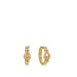 Thoroughbred Loop Hoop Earrings in 18K Yellow Gold with Diamonds, 19mm