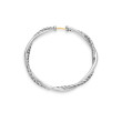 Infinity Hoop Earrings in Sterling Silver with Diamonds, 42mm