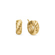 Sculpted Cable Hoop Earrings in 18K Yellow Gold, 14.4mm