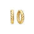 Sculpted Cable Hoop Earrings in 18K Yellow Gold, 25.4mm