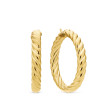 Sculpted Cable Hoop Earrings in 18K Yellow Gold, 38mm