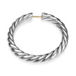 Sculpted Cable Hoop Earrings in Sterling Silver, 38mm