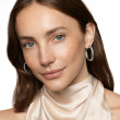 Sculpted Cable Hoop Earrings in Sterling Silver, 38mm