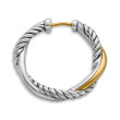 Petite Infinity Hoop Earrings in Sterling Silver with 14K Yellow Gold, 17.3mm