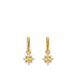 Petite Modern Renaissance Pyramid Drop Earrings in 18K Yellow Gold with Diamonds, 18.8mm