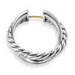 Crossover Hoop Earrings in Sterling Silver, 22.3mm
