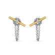 DY Mercer® Petite Toggle Chain Stud Earrings in Sterling Silver with 18K Yellow Gold, 38.2mm