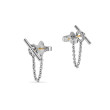DY Mercer® Petite Toggle Chain Stud Earrings in Sterling Silver, 38.2mm