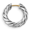 Sculpted Cable Hoop Earrings in Sterling Silver, 18.6mm