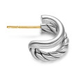 DY Mercer® Double Hoop Huggie Earrings in Sterling Silver, 13.5mm