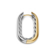 DY Madison® Smooth Hoop Earrings in Sterling Silver with 14K Yellow Gold, 24.3mm