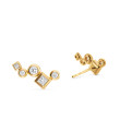 Petite Modern Renaissance® Climber Earrings in 18K Yellow Gold with Diamonds, 15mm