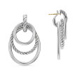 DY Mercer® Bold Triple Ring Drop Earrings in Sterling Silver, 48mm