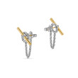 DY Mercer® Bold Toggle Chain Stud Earrings in Sterling Silver with 18K Yellow Gold, 50.4mm