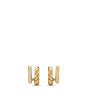 DY Mercer® Two Row Hoop Earrings in 18K Yellow Gold with Diamonds, 12mm