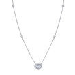 Petite Oval Cut Diamond Pendant