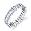 Emerald Cut Platinum Eternity Band