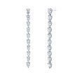 Pear Shape Diamond Vine Dangle Earrings