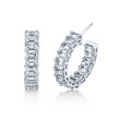 5 Carat 18K White Gold Hoop Earring
