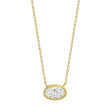 Oval Cut Diamond Bezel Pendant