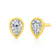 Pear Shape Diamond Bezel Studs