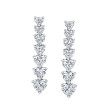 5 Carat Heart Shape Diamond Vine Dangle Earrings