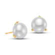 Freshwater Pearl Button Stud Earrings
