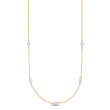 Three Pearl Station Necklace