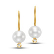 Diamond Bezel Drop Earrings