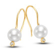 Diamond Bezel Drop Earrings