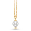 Diamond Bezel Pearl Pendant