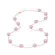 Rose Gold Tin Cup Pearl Necklace