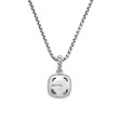 Petite Albion® Pendant Necklace in Sterling Silver with Blue Topaz and Pave Diamonds