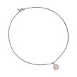 Petite Albion® Pendant Necklace in Sterling Silver with Morganite and Pave Diamonds