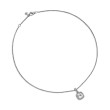 Petite Albion® Pendant Necklace in Sterling Silver with White Topaz and Pave Diamonds