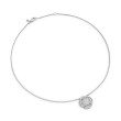 Infinity Pendant Necklace in Sterling Silver with Pave Diamonds