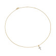 Cable Collectibles® Cross Necklace in 18K Yellow Gold with Diamonds, 17mm