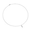 Cable Collectibles® Cross Necklace in 18K White Gold with Diamonds, 17mm