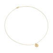 P Initial Charm Necklace in 18K Yellow Gold with Pave Diamonds