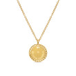 P Initial Charm Necklace in 18K Yellow Gold with Pave Diamonds