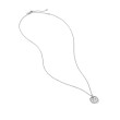 N Initial Charm Necklace in 18K White Gold with Pave Diamonds