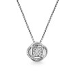 Infinity Pendant Necklace in Sterling Silver with Pave Diamonds