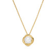 Infinity Pendant Necklace in 18K Yellow Gold with Pearl, 10mm