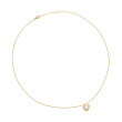 Infinity Pendant Necklace in 18K Yellow Gold with Pearl, 10mm