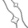 Quatrefoil Box Chain Necklace in Sterling Silver