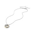 Crossover Pendant Necklace in Sterling Silver with 14K Yellow Gold
