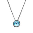 Petite Chatelaine® Necklace in Sterling Silver with Blue Topaz